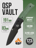 Нож QSP Vault, Black Stonewashed 14C28N, Aluminium Bolster/Micarta Green, QS157-B2 Нож QSP Vault, Black Stonewashed 14C28N, Aluminium Bolster/Micarta Green, QS157-B2